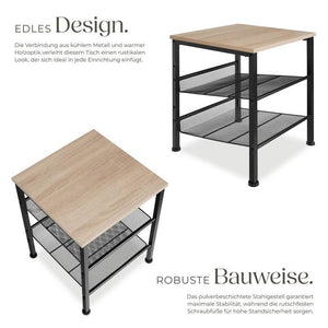 Beistelltisch Lincoln Industrial Holz hell, Eiche Sonoma