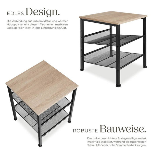Beistelltisch Lincoln Industrial Holz hell, Eiche Sonoma