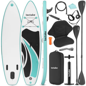 Stand-Up Paddle Board 2in1 Zenon weiss/türkis 320 cm ohne Kamerahalterung