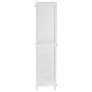 Paravent HWC-C30, Raumteiler Trennwand Sichtschutz, Shabby-Look Vintage, 170x160cm ~ weiss