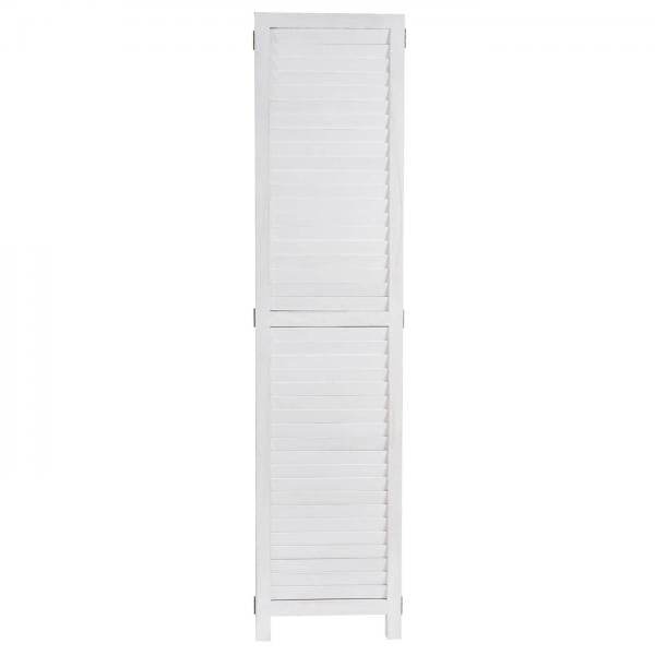 Paravent HWC-C30, Raumteiler Trennwand Sichtschutz, Shabby-Look Vintage, 170x160cm ~ weiss