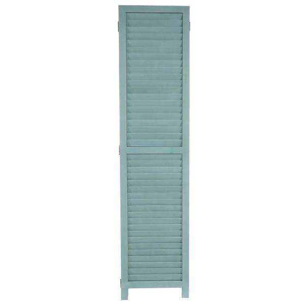 Paravent HWC-C30, Raumteiler Trennwand Sichtschutz, Shabby-Look Vintage, 170x160cm ~ grün
