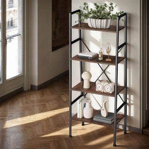 Leiterregal Newcastle 57,5 x 35,5 x 139cm - industrial dunkelbraun