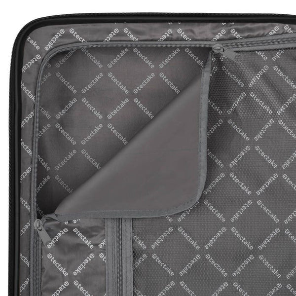 Hartschalenkoffer und Beauty-Case Set 4-tlg. Schwarz