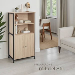Highboard Doncaster Industrial Holz hell, Eiche Sonoma