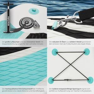 Stand-Up Paddle Board Zenon weiß/türkis