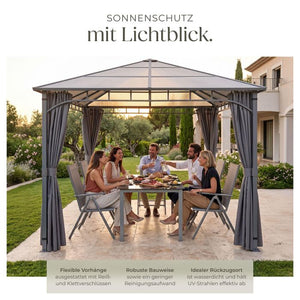 Gartenpavillon Caracas Aluminium wetterfest 3 x 4 m
