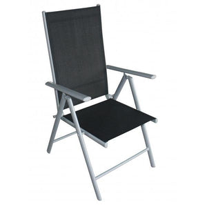 Garnitur Sitzgruppe SORANO 5-teilig mit Tisch 70x125cm, Aluminium + Polywood + Kunstgewebe schwarz