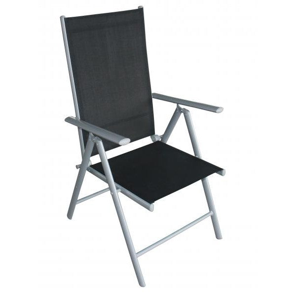Garnitur Sitzgruppe SORANO 5-teilig mit Tisch 70x125cm, Aluminium + Polywood + Kunstgewebe schwarz