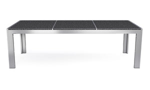 Granittisch 220 cm mit Edelstahl