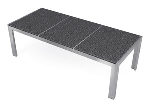 Granittisch 220 cm mit Edelstahl
