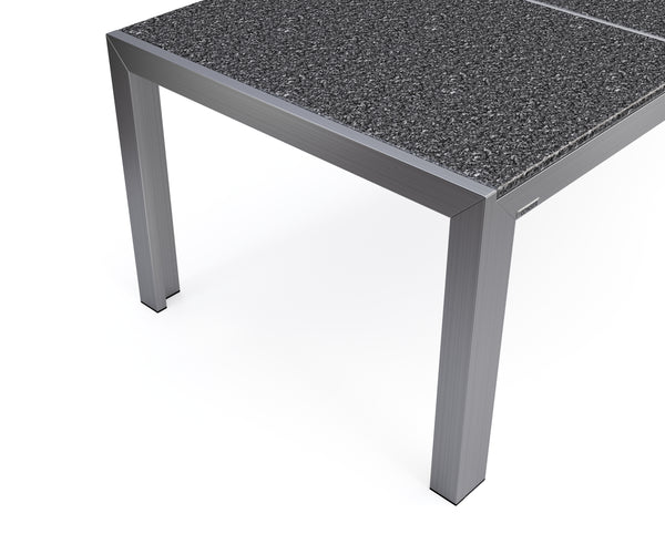 Granittisch 220 cm mit Edelstahl