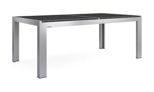 Granittisch 180 cm mit Edelstahl