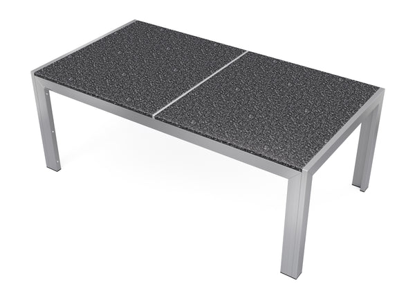 Granittisch 180 cm mit Edelstahl