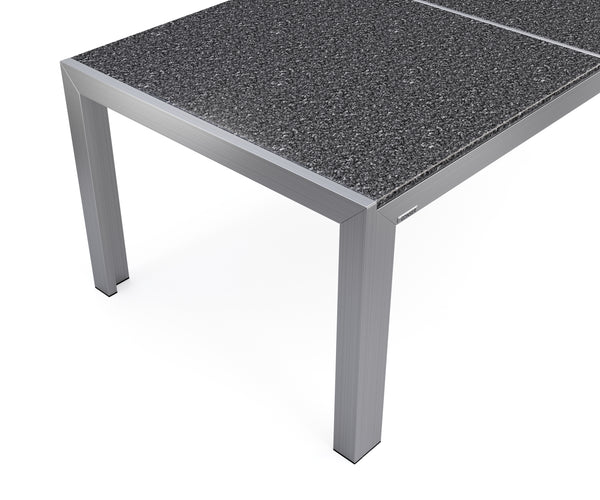 Granittisch 180 cm mit Edelstahl