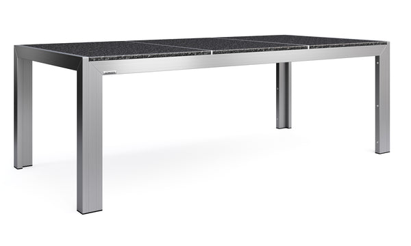 Granite table, stainless steel, 200 x 95 x 75 cm