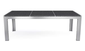 Granite table, stainless steel, 200 x 95 x 75 cm