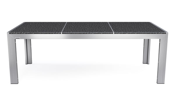 Granite table, stainless steel, 200 x 95 x 75 cm
