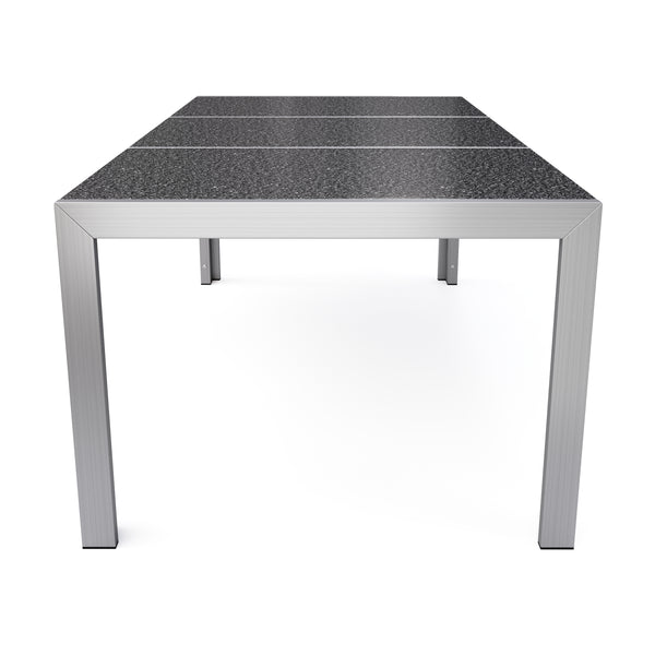 Granite table, stainless steel, 200 x 95 x 75 cm