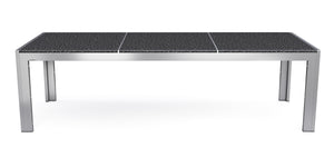 Granittisch Edelstahl 240 x 95 x 75 cm