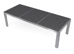 Granittisch Edelstahl 240 x 95 x 75 cm
