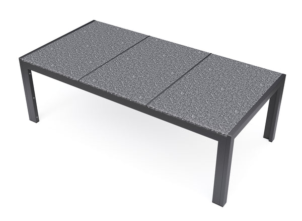 Granittisch 190 x 95 x 75 schwarz
