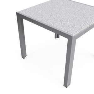 Granittisch 80 x 80 x 76 cm grau