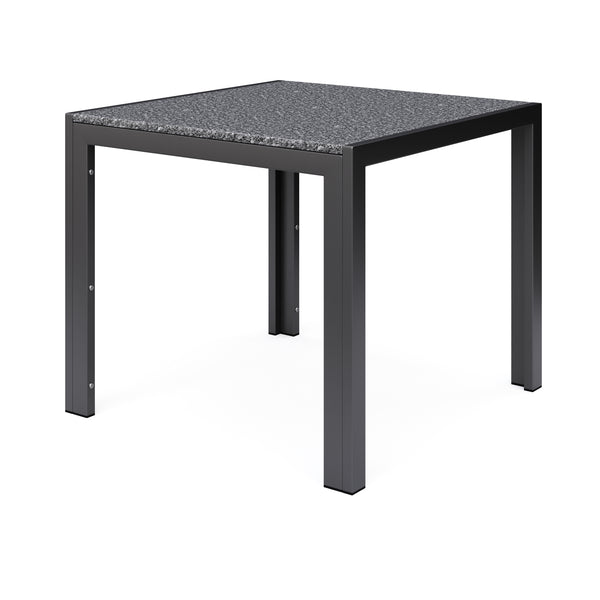 Granittisch 80 x 80 x 76 cm schwarz