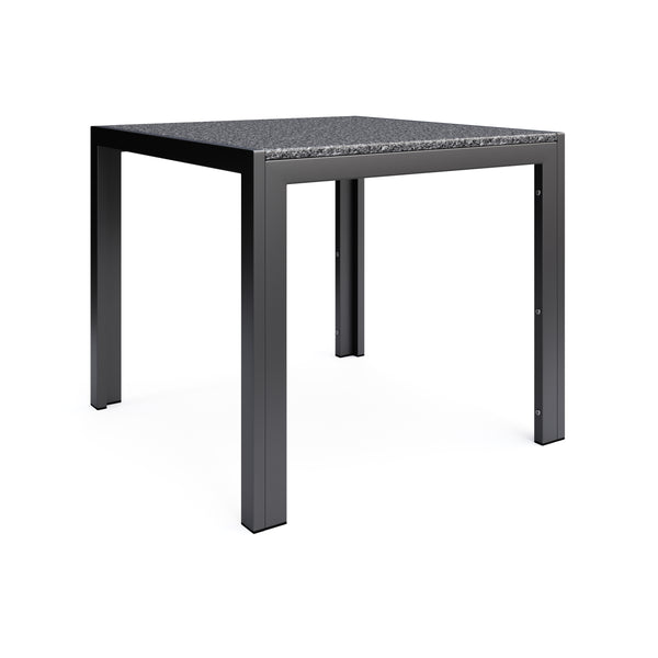 Granittisch 80 x 80 x 76 cm schwarz