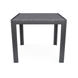 Granittisch 80 x 80 x 76 cm schwarz