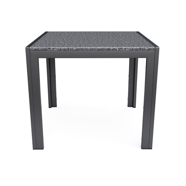 Granittisch 80 x 80 x 76 cm schwarz