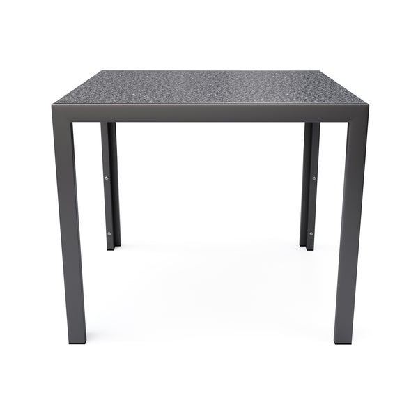 Granittisch 80 x 80 x 76 cm schwarz