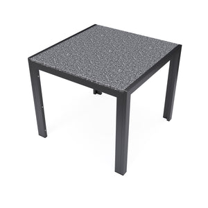 Granittisch 80 x 80 x 76 cm schwarz