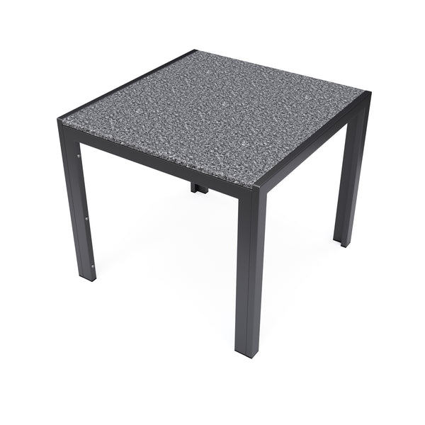 Granittisch 80 x 80 x 76 cm schwarz