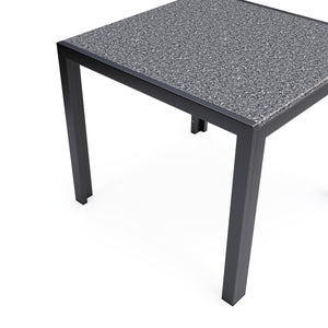 Granittisch 80 x 80 x 76 cm schwarz