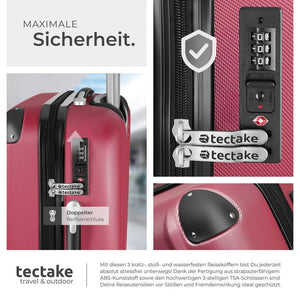 Reisekofferset Hartschale, rot