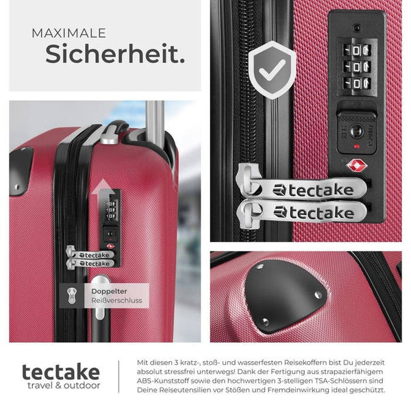Reisekofferset Hartschale, rot