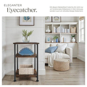 Beistelltisch Memphis 34x30x59cm Industrial dunkelbraun