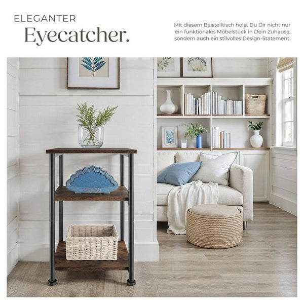 Beistelltisch Memphis 34x30x59cm Industrial dunkelbraun