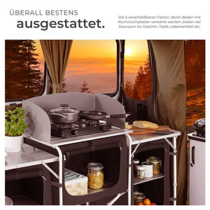 Camping kitchen 172x52x104cm black