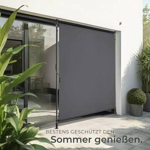 Klemmmarkise Taija dunkelgrau 120 x 310 cm