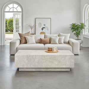 Couchtisch Lasley Travertin Optik 120 x 60 x 35 cm