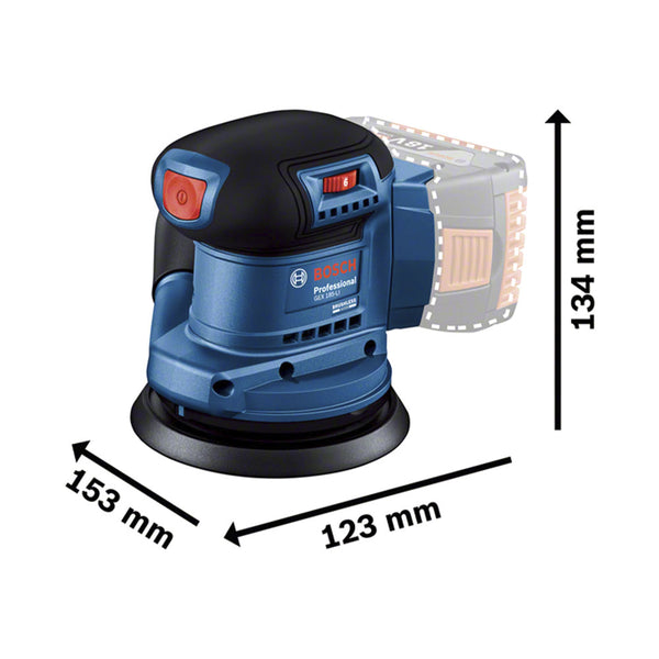 Bosch Akku-Exzenterschleifer GEX 185-LI 0.601.3A5.020