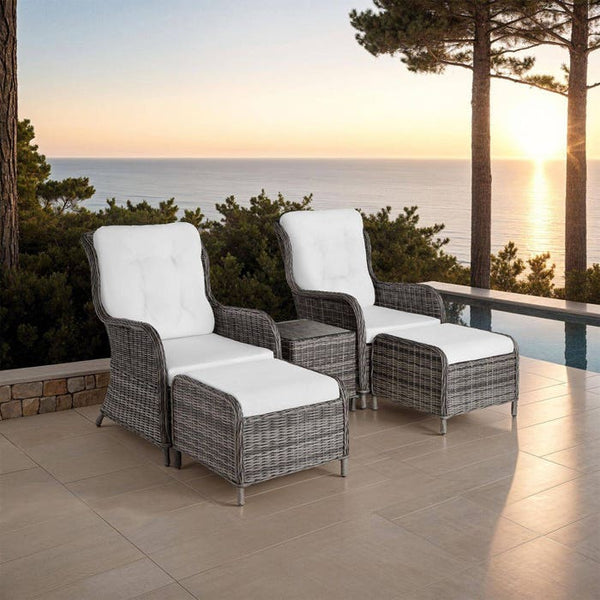 Rattan Sitzgruppe Benissa grau