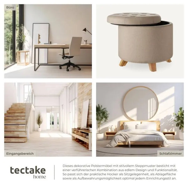 Sitzhocker mit Stauraum Suna
