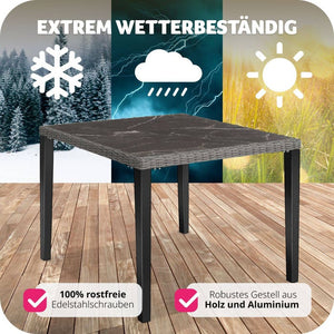 Rattan Tisch Tarent grau