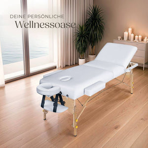 3 Zonen Massageliege weiss