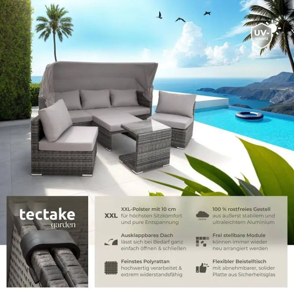 Aluminium Rattan Lounge San Marino