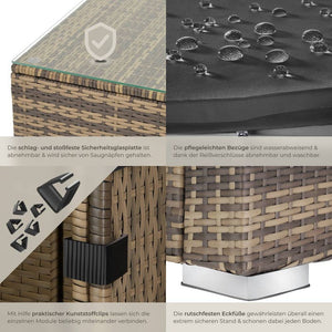 Rattan Lounge Milano natur
