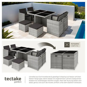 Aluminium Rattan Sitzgruppe Manhattan